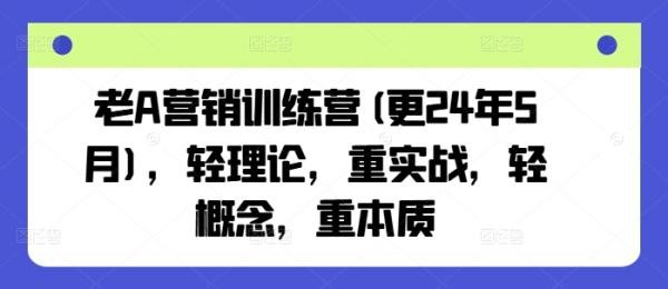 老A营销训练营(更24年10月)，轻理论，重实战，轻概念，重本质 - 360p.blog-360p.blog